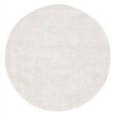 Rond vloerkleed La Belle van MUST Living in zandkleurige viscose met een doorsnede van 150 cm
