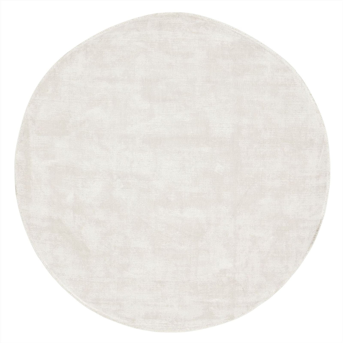 Rond vloerkleed La Belle van MUST Living in zandkleurige viscose met een doorsnede van 200 cm