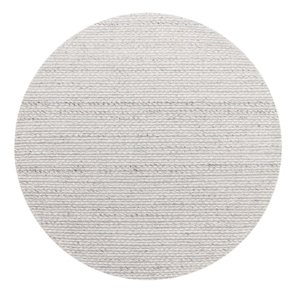Groot rond vloerkleed Nirvana van MUST Living in grijze wol en polyester, doorsnede 250 cm