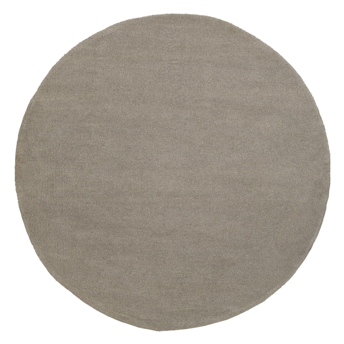 Rond vloerkleed Noble van MUST Living in taupe polyester met een doorsnede van 150 cm