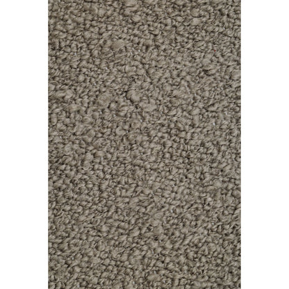 Detail van het taupe Noble vloerkleed van MUST Living met gemeleerde structuur