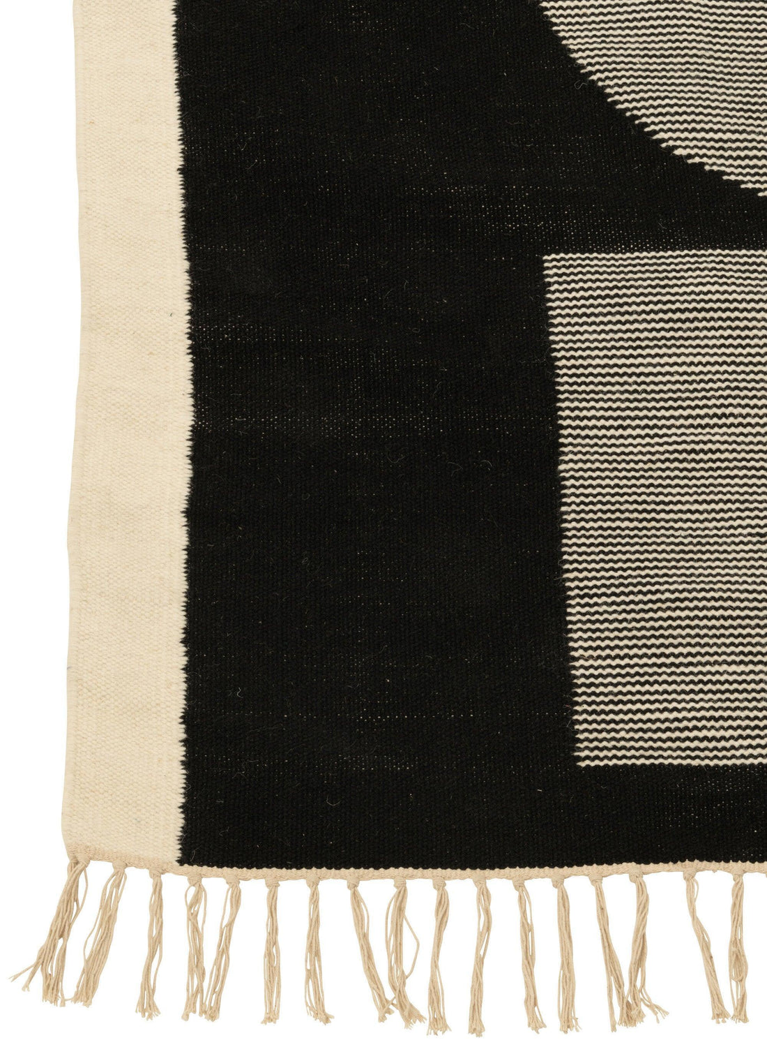 Vloerkleed Tokyo Polyester Wit/Zwart - Vloerkleed - J-Line - livinglovely.nl