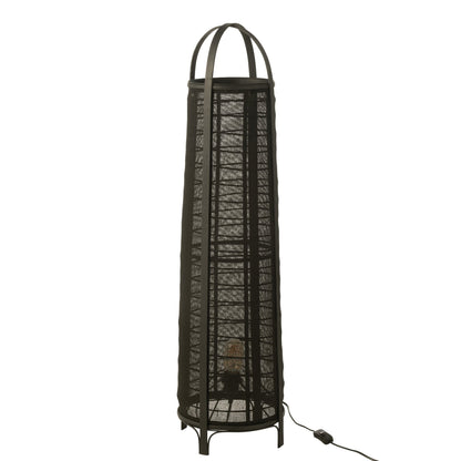 Stehlampe Don Baumwolle Bambus Schwarz H 100cm J-Line