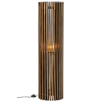 Vloerlamp Geribbeld Mangohout Donkerbruin J-Line