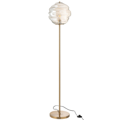Vloerlamp Glas Licht Cognac H156cm J-Line