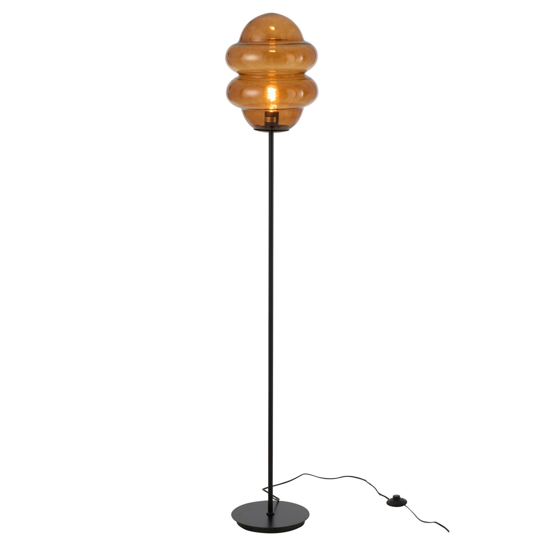 Stehlampe Honiglöffel Glas Braun H160cm J-Line