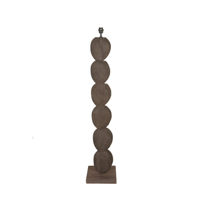 Vloerlamp Kodey Brown Mango Wood Base PTMD - Vloerlamp - PTMD - livinglovely.nl