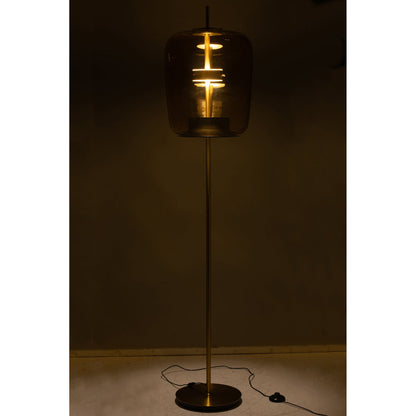 Vloerlamp Led Glas Bruin H 168cm J-Line