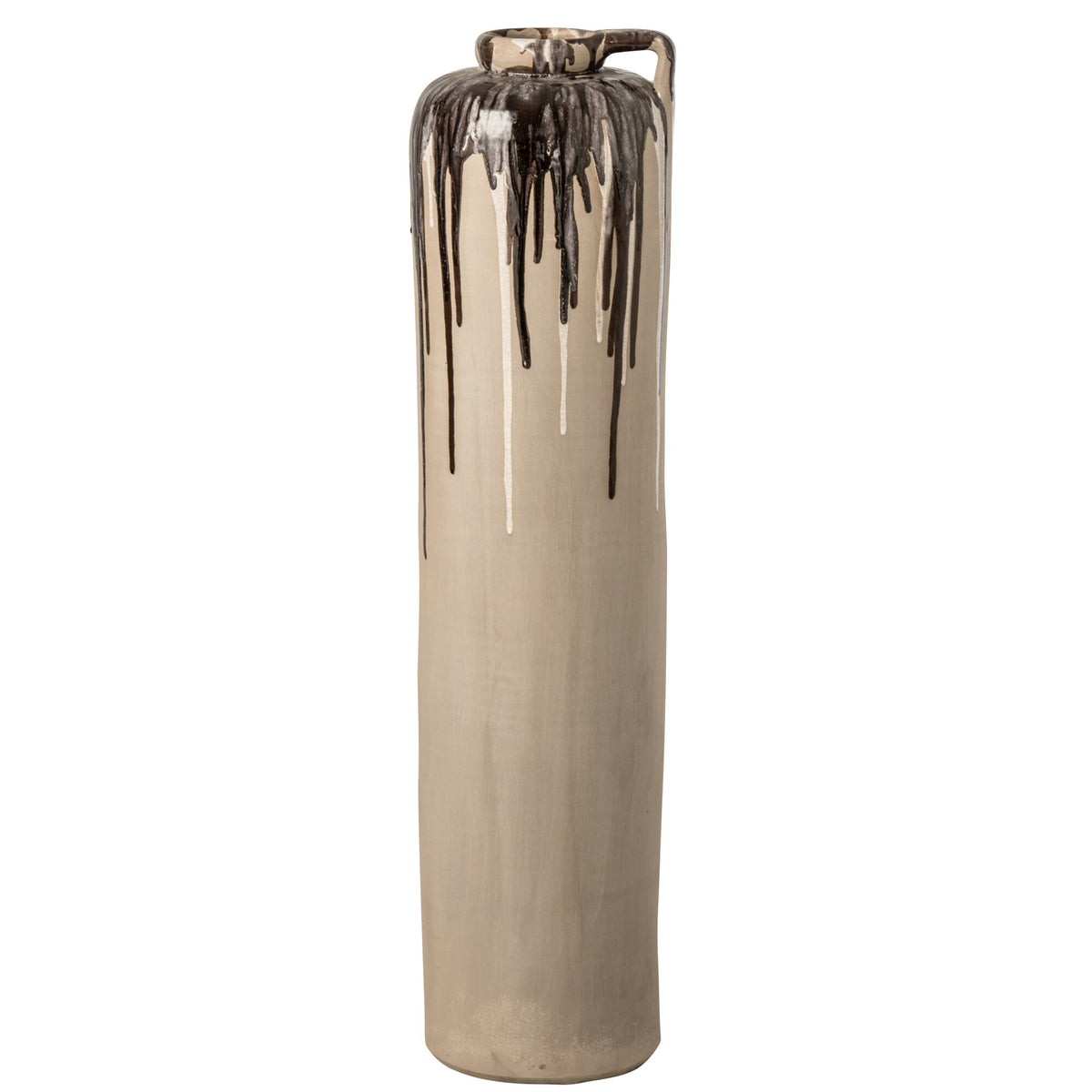 Vloervaas Keramiek Beige/Bruin Large J-Line