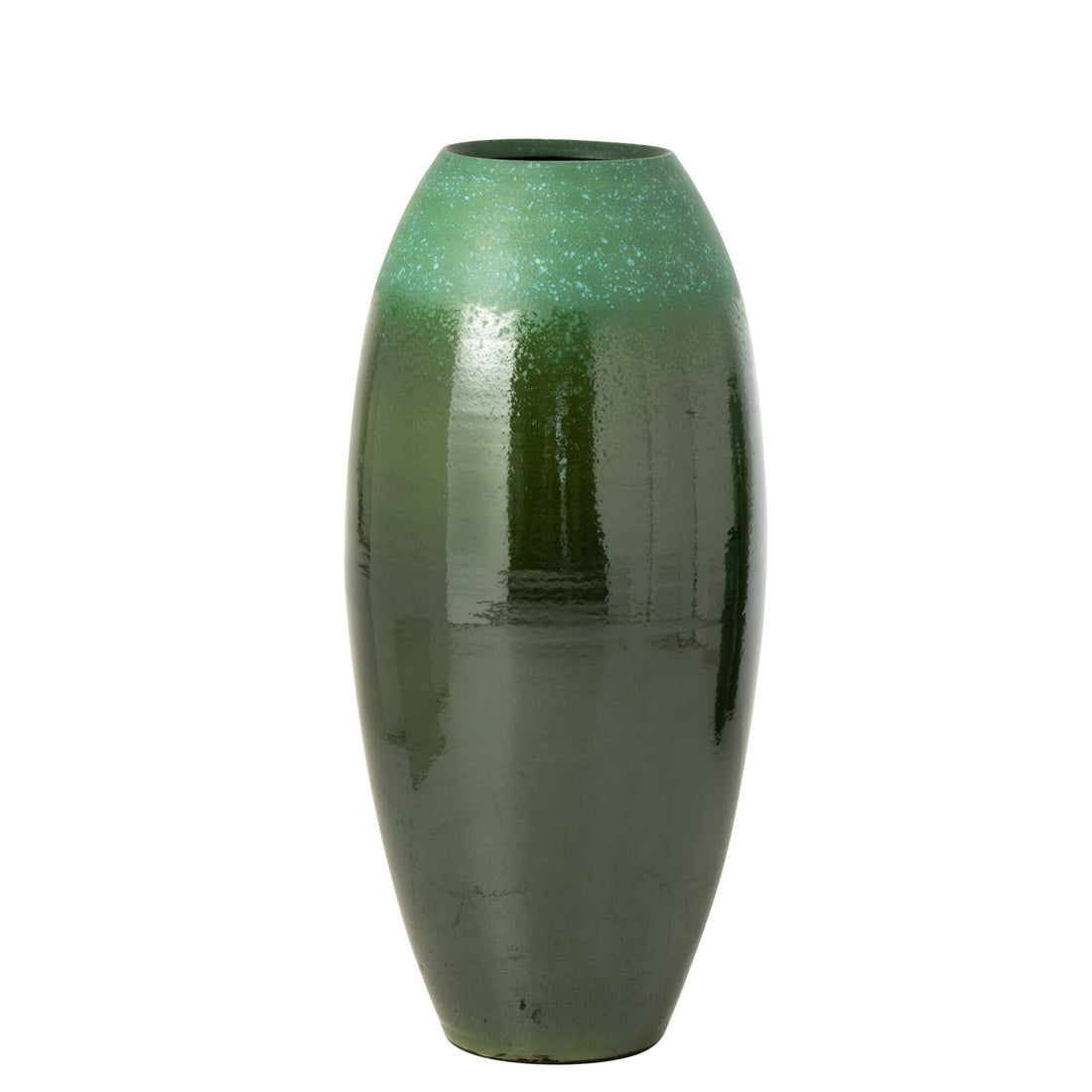 Bodenvase Keramik Dunkelgrün/Türkis Large J-Line