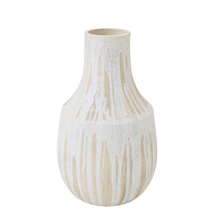 Vloervaas Keramiek Wit/Lichtbeige Small J-Line