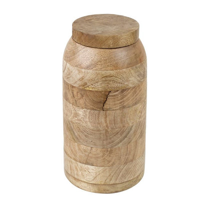 Voorraadpot met deksel Mango hout 30cm Mars&amp;More - Keukenaccessoire - Mars &amp; More - livinglovely.nl