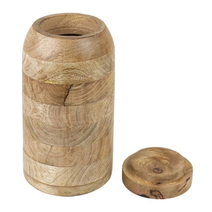 Voorraadpot met deksel Mango hout 30cm Mars&amp;More - Keukenaccessoire - Mars &amp; More - livinglovely.nl