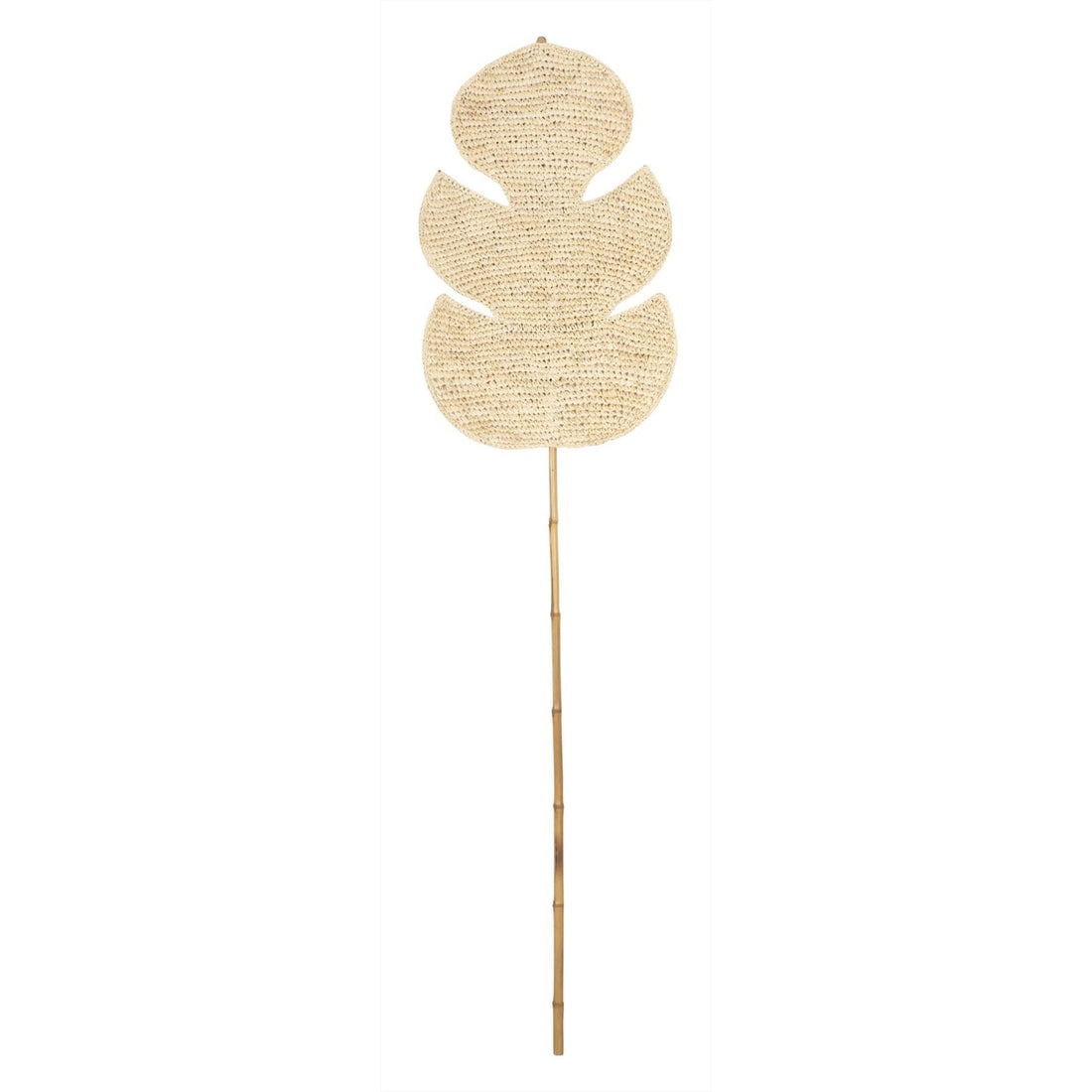 Wandblad Persica van MUST Living, hoog gedroogd palmblad in naturel zandkleur op witte achtergrond