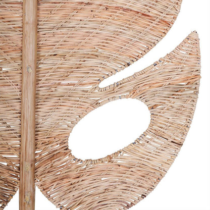 Detail vlechtwerk wandblad Perzik rotan naturel