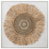 Wanddecoratie Ibiza Circle Canvas/Paint Cream/White Large - Schilderij - J-Line - livinglovely.nl