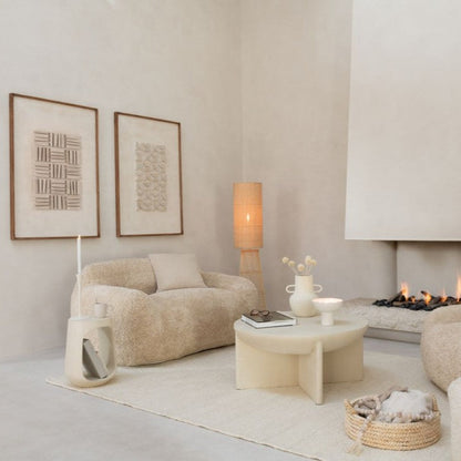 Wanddekoration John Pine/Leinwand Weiß - Gemälde - J-Line - livinglovely.de