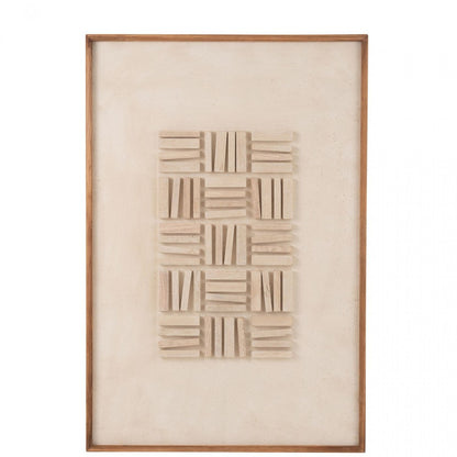 Wanddekoration John Pine/Leinwand Weiß - Gemälde - J-Line - livinglovely.de