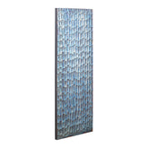 Wandpaneel Chadwick van PTMD, tweede aanzicht van MDF hout in gunmetal op witte achtergrond