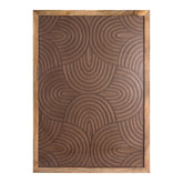 Wandpaneel Elasah Swirl van PTMD, bruin MDF hout met swirlpatroon, volledig in beeld op witte achtergrond