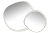 Wandspiegel Metaal/Glas Wit Large - Spiegel - J-Line - livinglovely.nl
