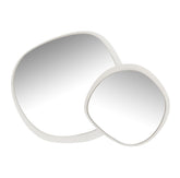 Wandspiegel Metaal/Glas Wit Small 60.5x4.5x58cm - Spiegel - J-Line - livinglovely.nl
