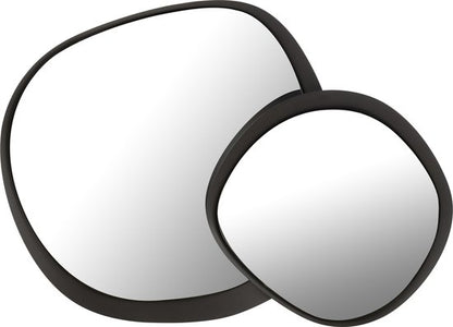 Wandspiegel Rond Metaal/Glas Zwart Small - Spiegel - J-Line - livinglovely.nl