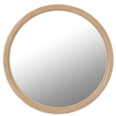 Wandspiegel Rond Rotan/Glas Naturel Large Ø 81 cm - Spiegel - J-Line - livinglovely.nl