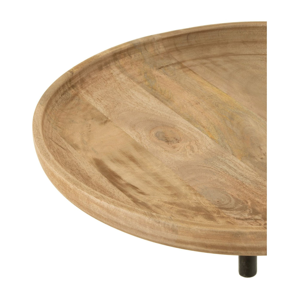 Wandtafel Rond Gedraaid Mangohout/Metaal Naturel J-Line