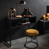 Wereldbol op voet goud/zwart small - Beeld - J-Line - livinglovely.nl