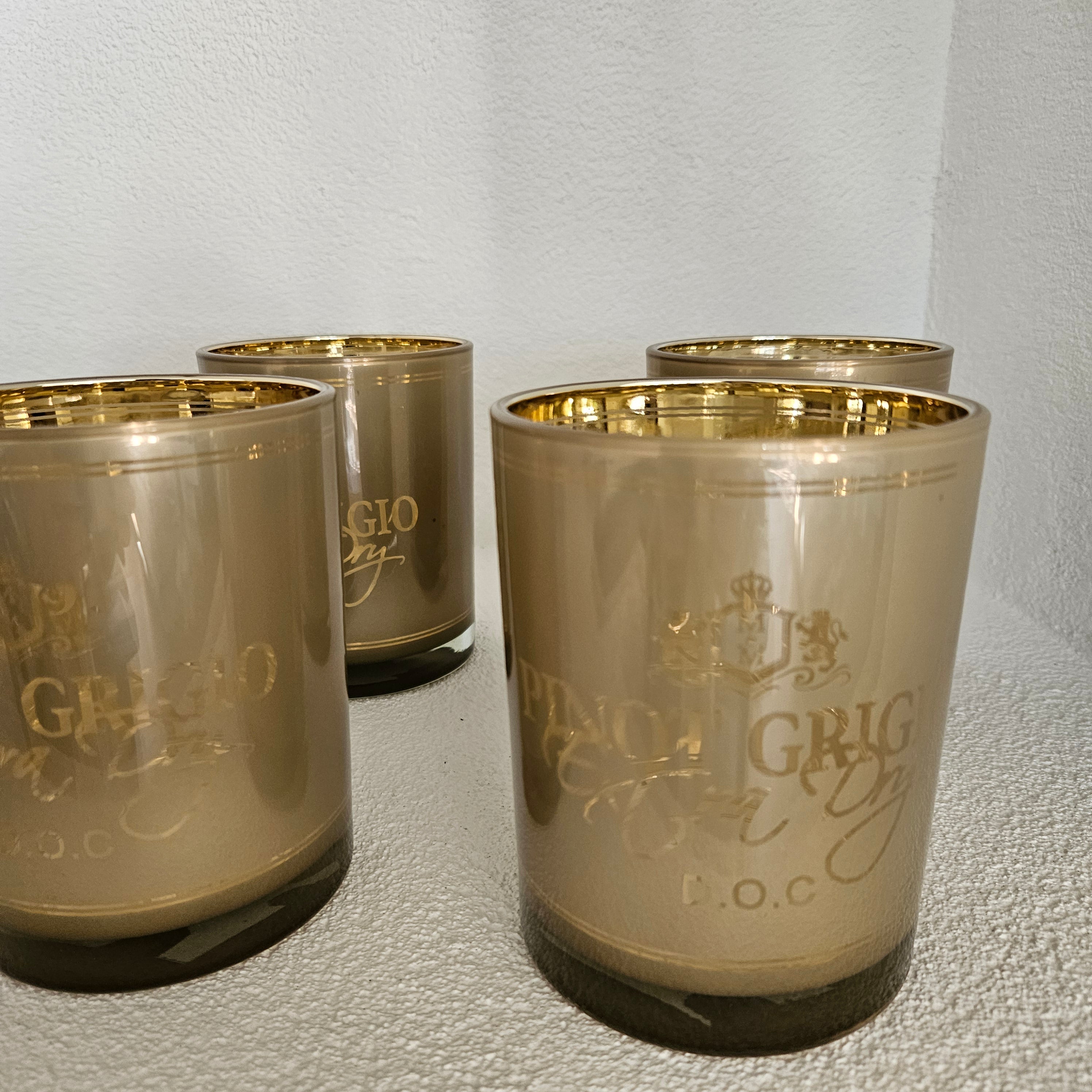 Wijn Windlicht Pinot Grigio Taupe Medium 12cm - Windlicht - Mars &amp; More - livinglovely.nl