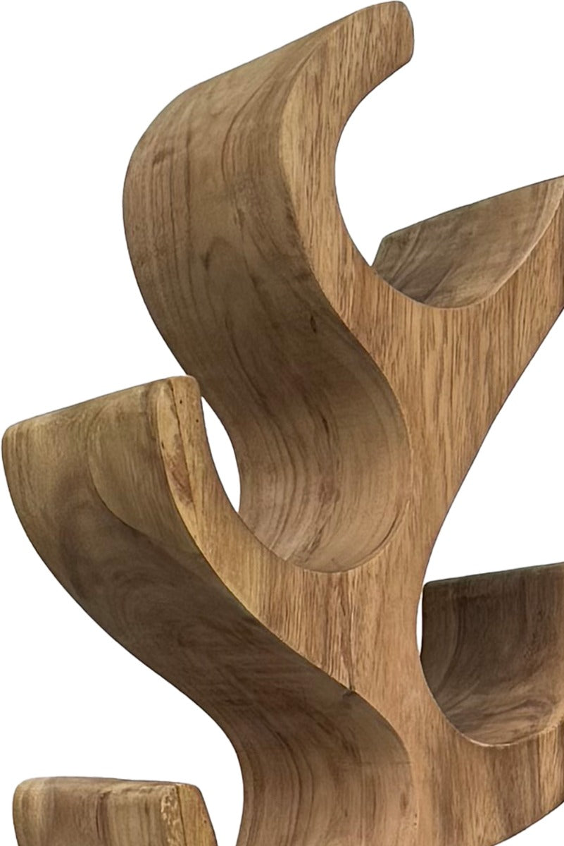 Wijnrek 12 Flessen in suar hout naturel, elk exemplaar met eigen nerf