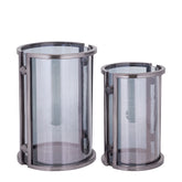 Windlicht Jarie Gunmetal Small van PTMD, ander aanzicht van het windlicht met glas