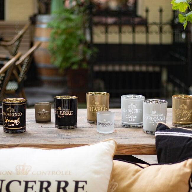 Windlicht Wijn Chablis Taupe Small 8 cm - Windlicht - Mars &amp; More - livinglovely.nl