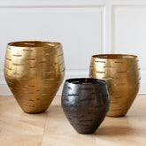 Windlichten Metaal Zwart Set van 3 - Kandelaar - J-Line - livinglovely.nl