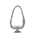 Yindee Gun Metal Casted Alu Oval Candle Holder L van PTMD, ovale kandelaar van gegoten aluminium op witte achtergrond