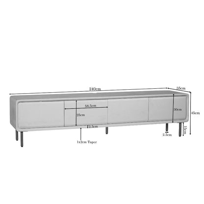 Maatschets van zwevend tv-meubel Allure van Starfurn, 240 cm breed