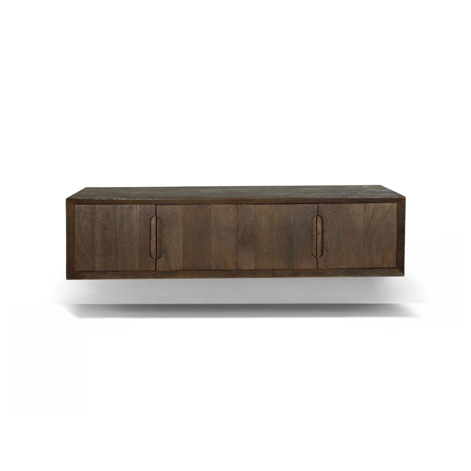 Zwevend TV-meubel Cortez van Livingfurn in mangohout Malta, 140 cm breed