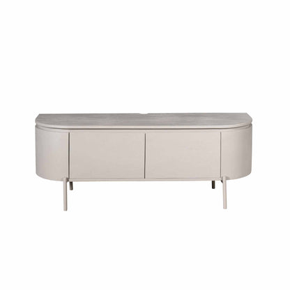 Zwevend TV-meubel Excellent Taupe 120cm van Starfurn recht van voren op pootjes, tweede productfoto