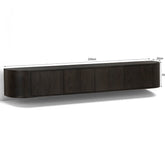 Afmetingen Zwevend TV-meubel Novero 220cm: L220cm x B35cm x H33cm