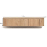 Afmetingen Zwevend TV-meubel Novero 180cm: L180cm x B35cm x H33cm